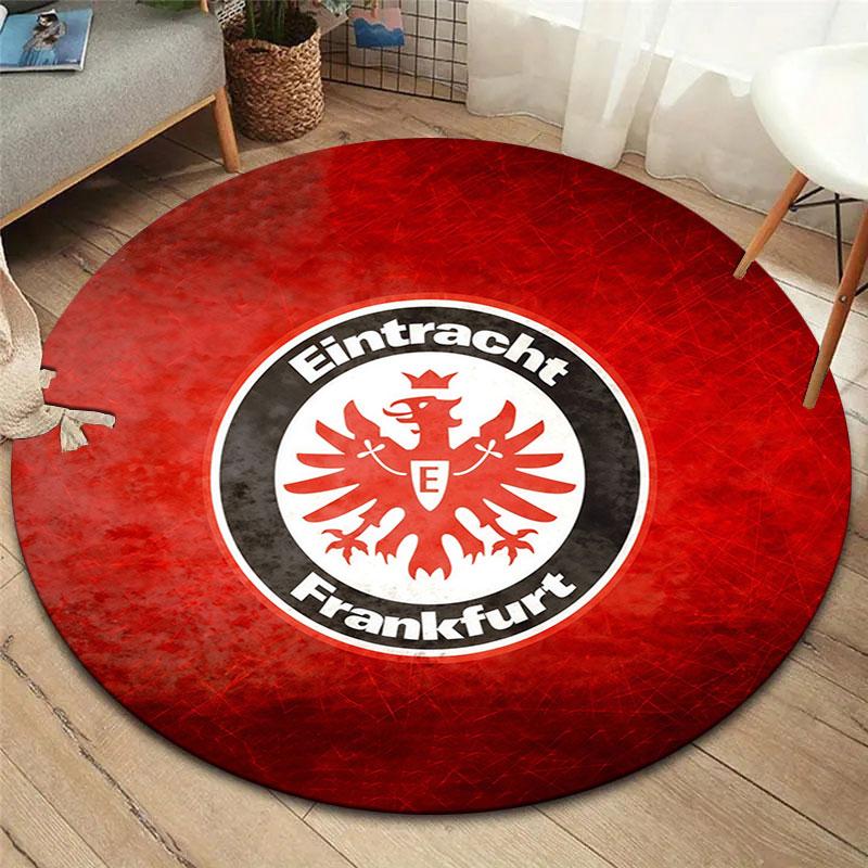 Eintracht Frankfurt Round Area Rug,Carpet Rug for Living Room Bedroom Sofa Playroom Decor,Non-slip Floor Mat