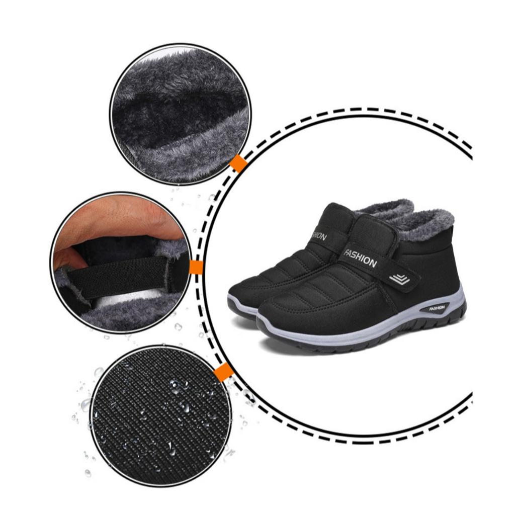 Pantofi pentru bărbați, Pantofi din bumbac, Cizme din bumbac, Grosime de catifea, Cizme pentru bărbați, Pantofi călduroși, Cizme de zăpadă, Cizme scurte