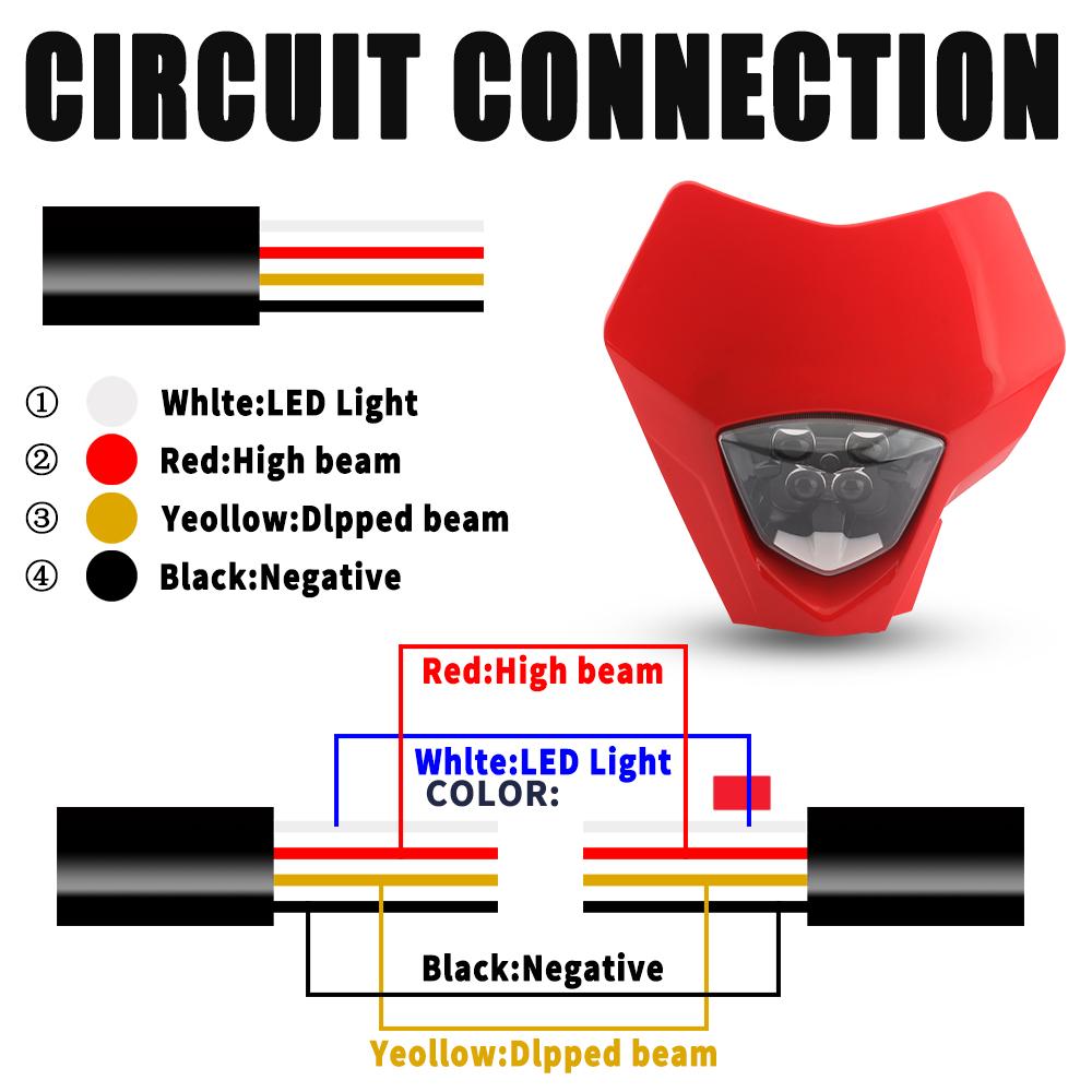 For Gas Ga EC 250 250F 300F EX 300 350F 450F MC 450 2026-2026 Head Light Motocross Tuning Enduro Motorcycle LED Headlight Panel