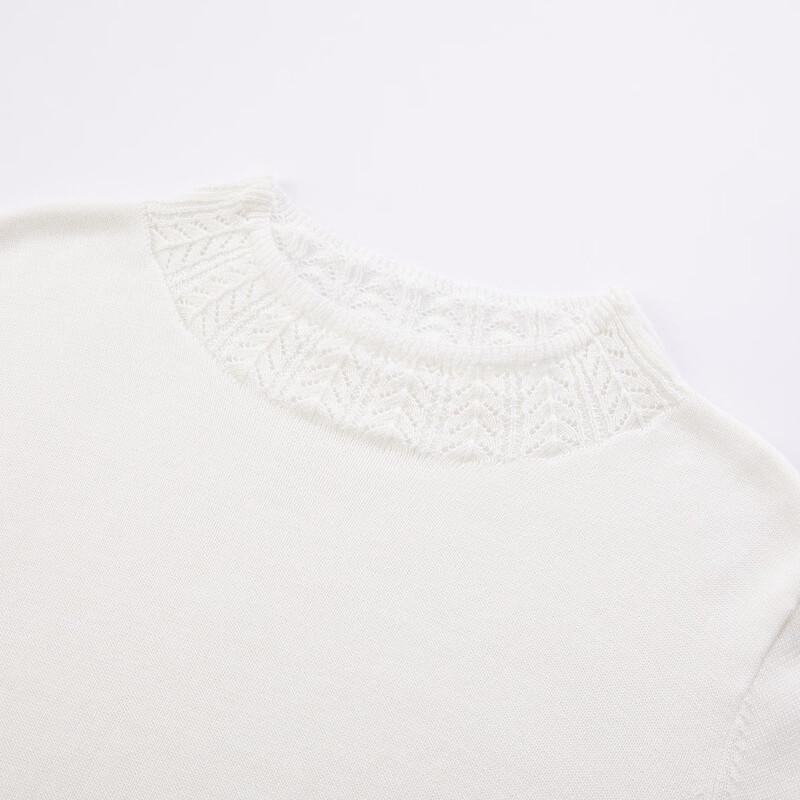 Xiangying Cloud Bobo Half-Mock Neck Long Sleeve Sweater