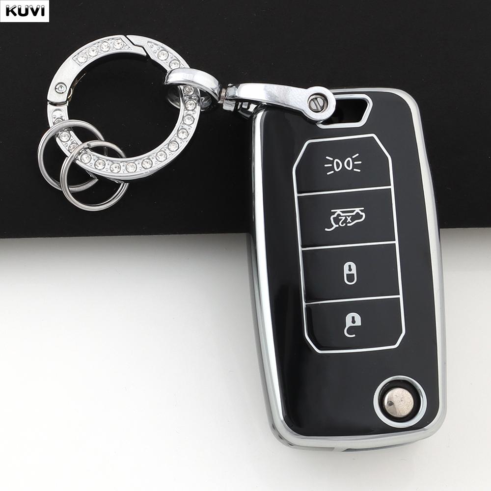 Tpu Car Key Case For Dodge Challenger Charger Journey For Chrysler 300C For Jeep Cherokee Compass S Renegade Grand Commander