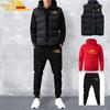 Men's Autumn Winter Tracksuits Casual Jogger Set Warm Vest Sweatpants Hoodie 3 Pieces Suit Male Sweatsuit Sports Suits