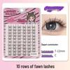 10-Row Autumn Leaf & Sunflower Faux Eyelashes - Flat, Glue-Free
