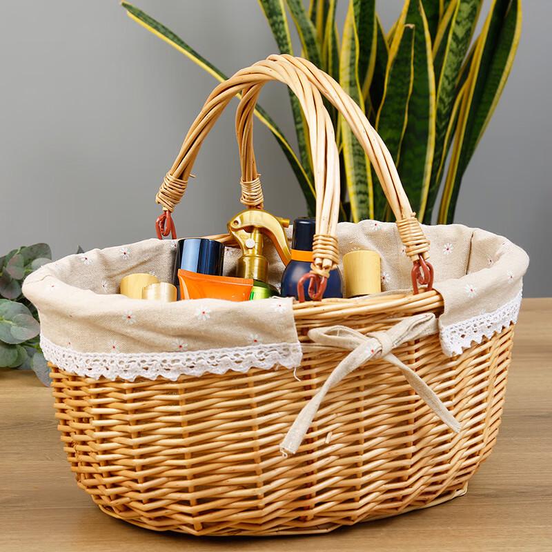 OEING Handmade Wicker Picnic Basket