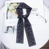 Korean Leopard Printed Skinny Scarf Women Soft Double Sided Neckerchief Hairband Lady Headband Bagscarf Female Neck Tie