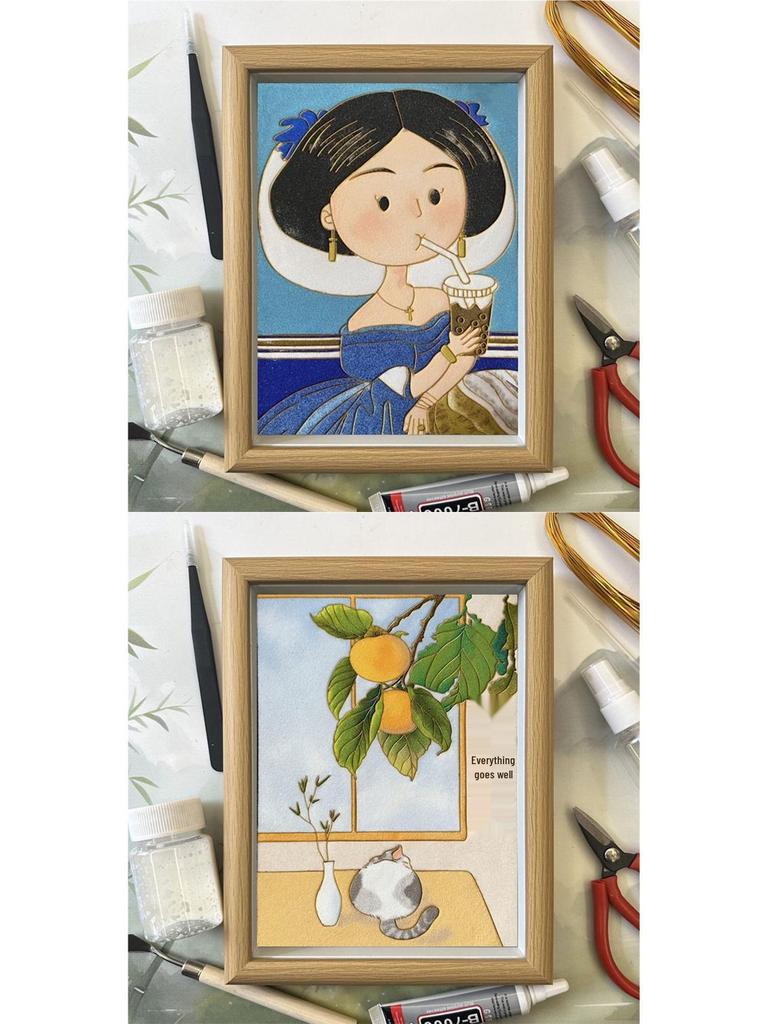 Cloisonné Enamel Painting Kit: Handmade Heritage Gift & Photo Frame Display