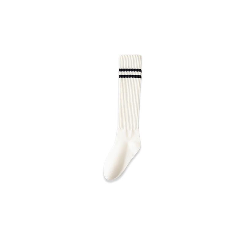 Female Spring and Autumn New Stripe Two Bar Thin College Wind Long Leg Socks