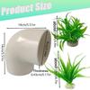Axolotl Tank Accessories With Fake Plants Tube Small House 3-Piece Aquatic Axolotl Cave For Aquarium For Turtle Clown Crab Dwarf