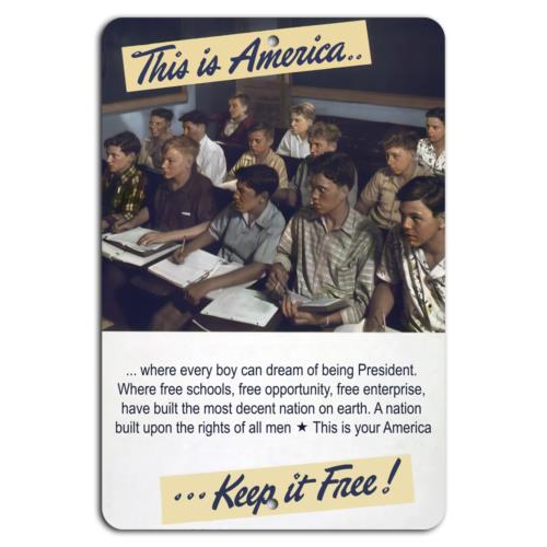 Keep America Free Dream Learn SucceedAluminumtin sign 20x30cm（7.8x11.8inch）