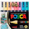 Mitsubishi POSCA PC-5M Wasserbasierter Poster- & Graffiti-Stift, Mittlere Spitze (1,8-2,5 mm), 17 Farben