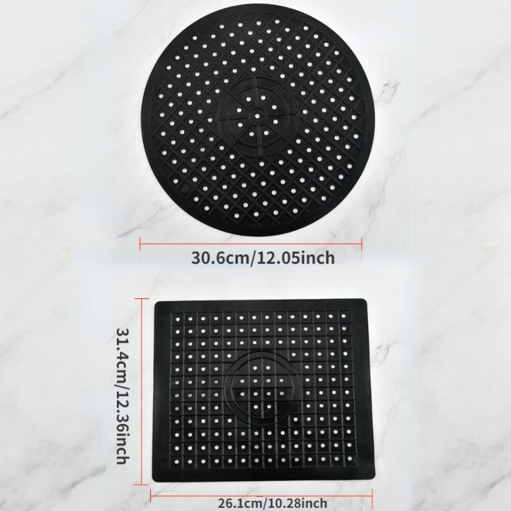 Quadratische Untersetzer-Abtropfmatte, runde Abtropfmatte für Geschirr und Becken, Tischset, Abtropfmatte, Spülbeckenmatte