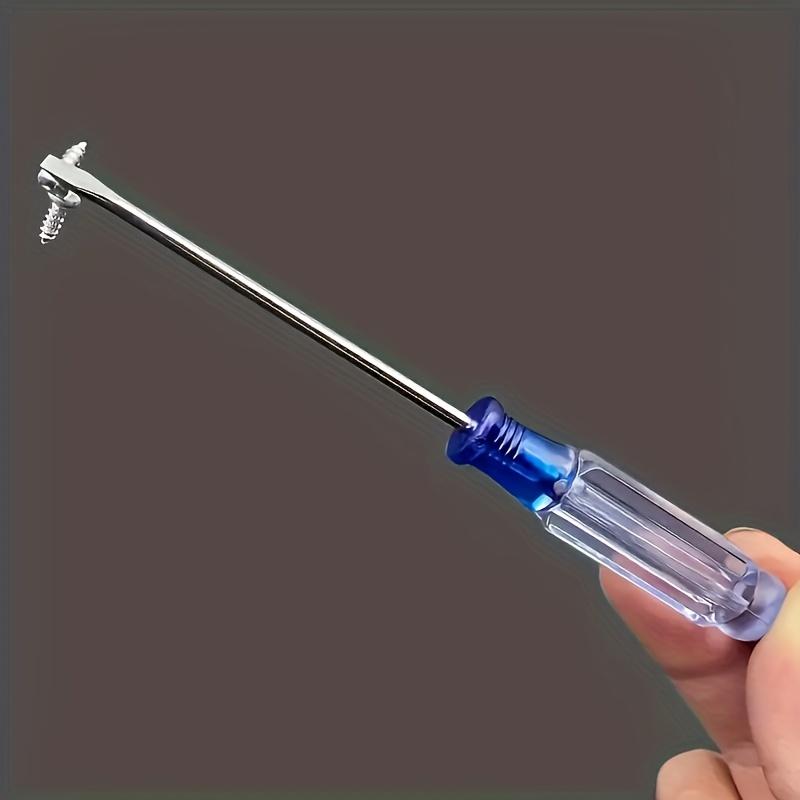 2Pcs/set Mini Precision Screwdriver Multi-Function Manual Tool Heads with Transparent Crystal Handle, Hand Tool for Computer & Electronics Repair