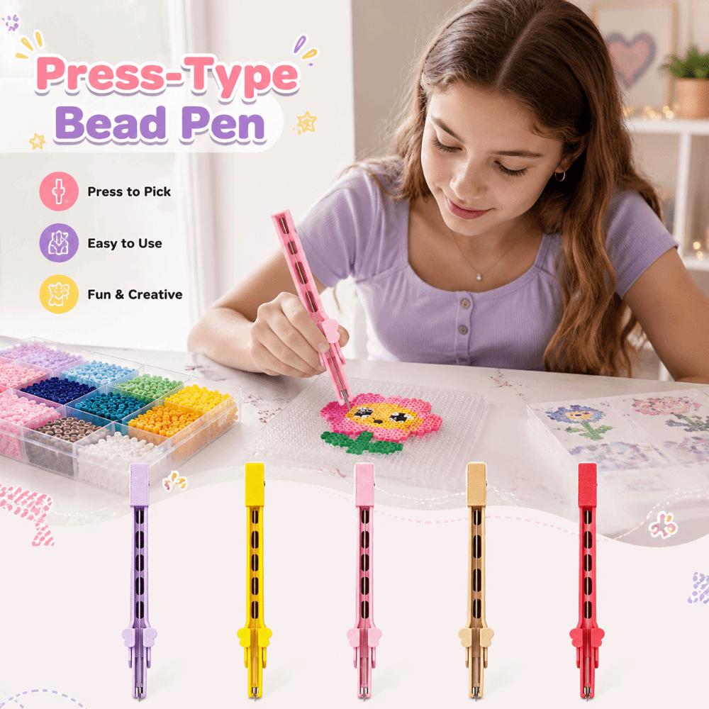 Effizienter Druck-Typ Perlenstift Handheld Automatischer Schmelzperlenstift Lagerbarer Perlenstift Pixel Puzzle