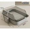 Kitty Semi-Enclosed Cat Litter Box - Splashproof Cat Toilet Tray Cleaning Basin Supplies Suitable for Kittens & Pet Cat Bedpan
