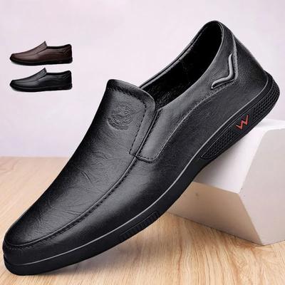 Pánská business casual obuv Ručně vyráběná Vrstvená hovězí kůže Gumová podrážka Kožená obuv do kanceláře i na volný čas