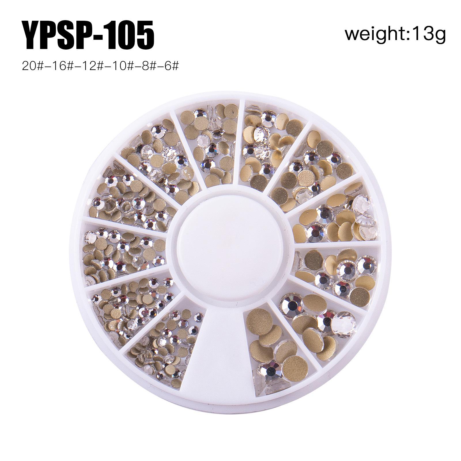 

Nail Art Small Disc Box, 12-Grid Flat-Bottomed Drill Glass, Magic Mixed Diamond Rhinestone Jewelry. YPSP-105