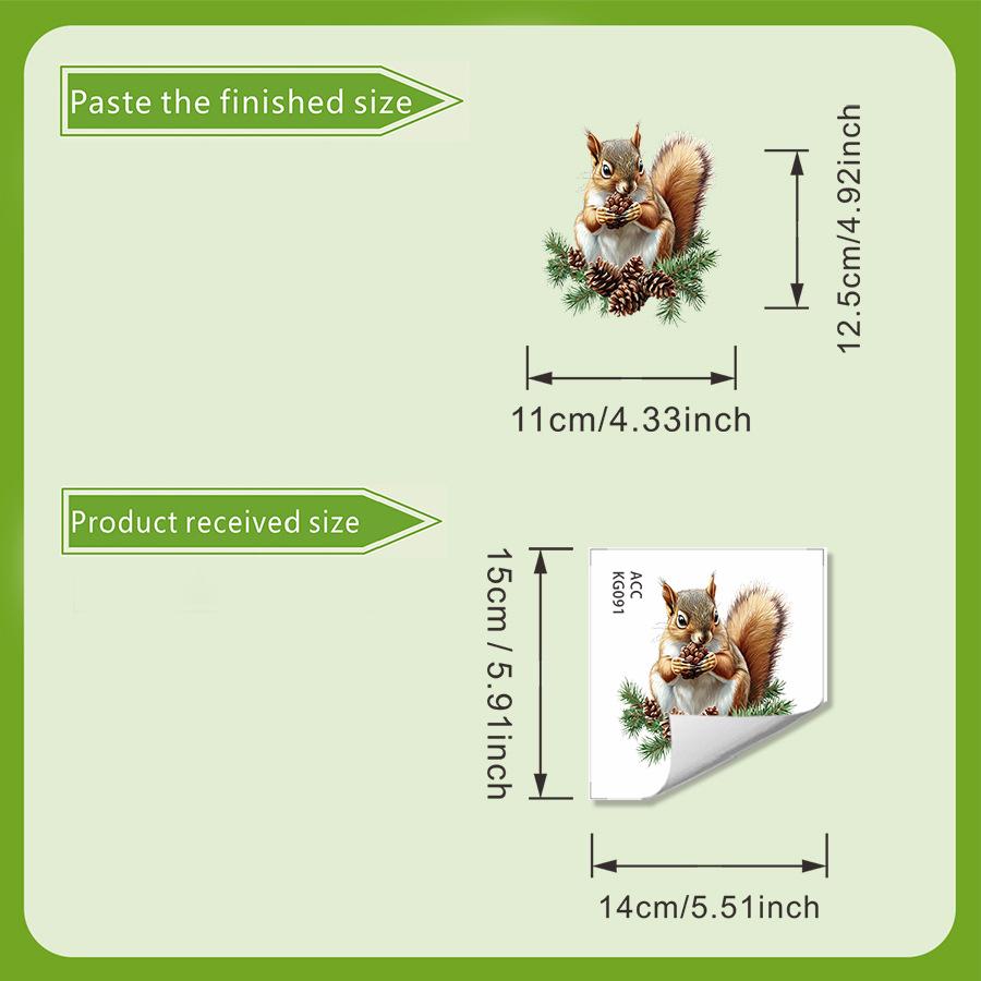 

Милая Белка Шишка Ветка Самоклеящаяся Наклейка на Стену для Декора Домашней Стены 15x15cm разноцветный