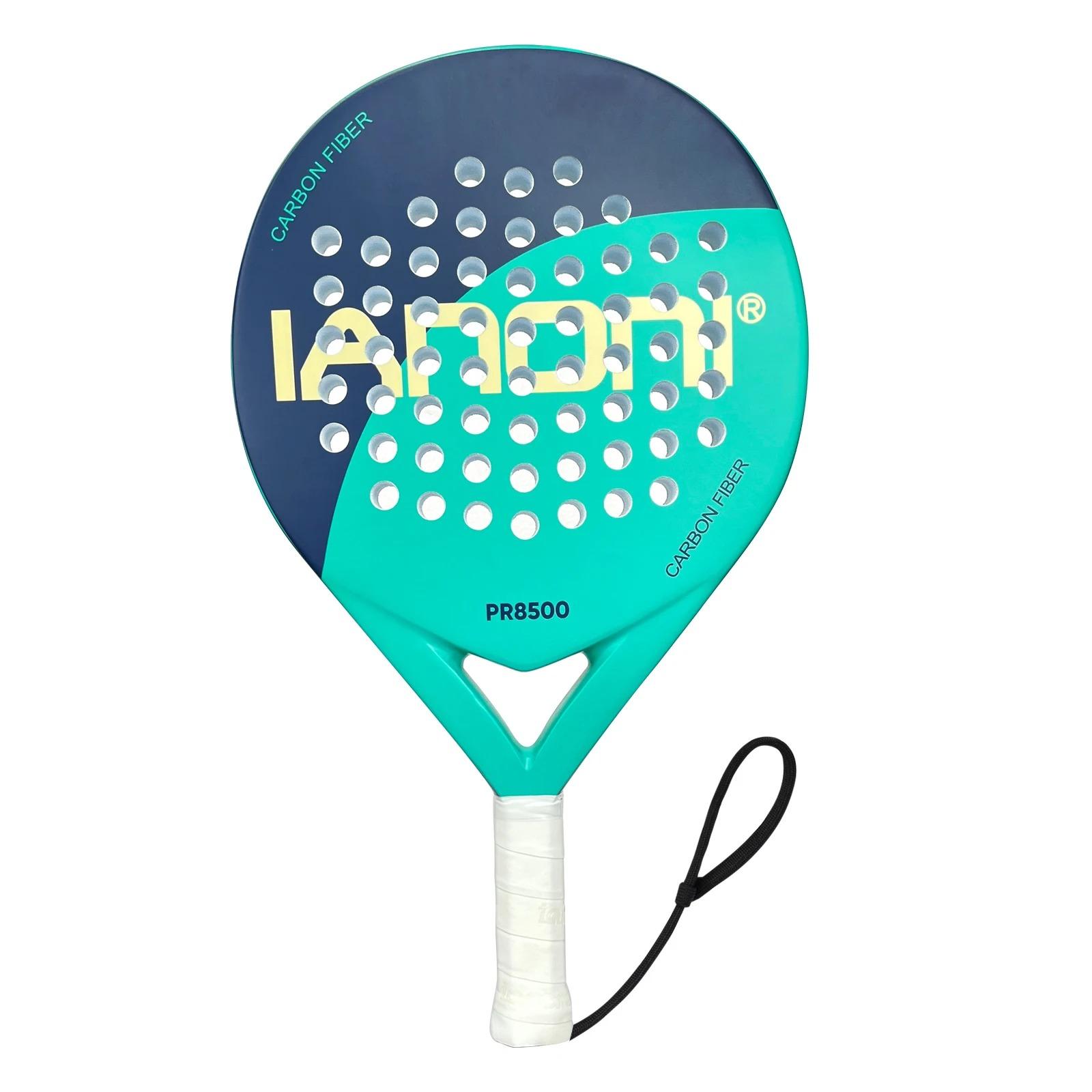 

IANONI 8500GREEN Padel Racket Carbon Fiber Surface with EVA Memory Flex Foam Core Padel Tennis Racquets Lightweight