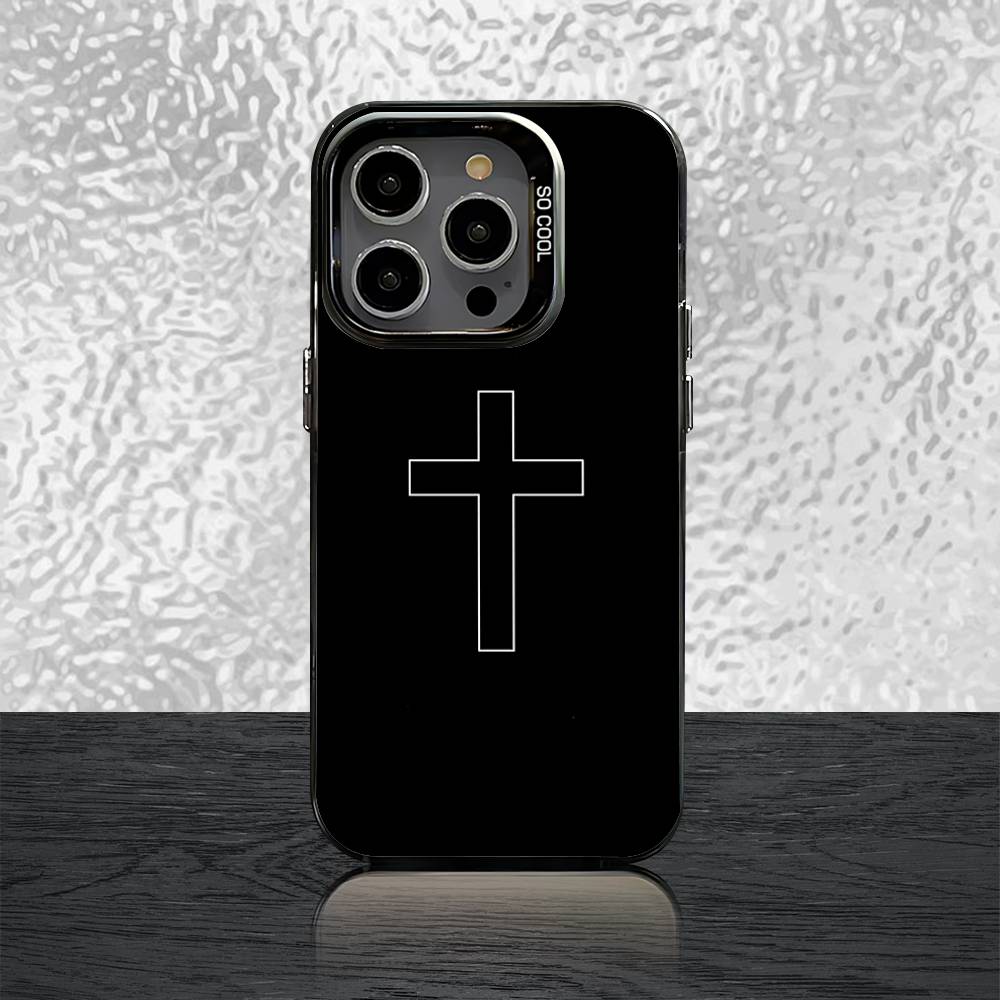Verse of The Christian Bible Jesus Case For iPhone 16,15,14,13,12,11,Pro,XS,Max,Plus,Mini,SE Black Candy Matte Shockproof Cover