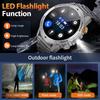 2025 Novo Relógio Inteligente Homem 1000mAh Longa Espera Outdoor Smartwatch Homens Lanterna LED À Prova d'água Frequência Cardíaca Esporte Chamada BT Smartwatches
