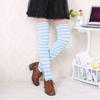 Herbst Winter Damen Gestreifte Oberschenkelhohe Elastische Warme Über dem Knie Lange Socken
