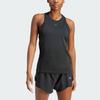 Adidas Solid Logo Round Neck Tank Top Women Tops Black IU1128