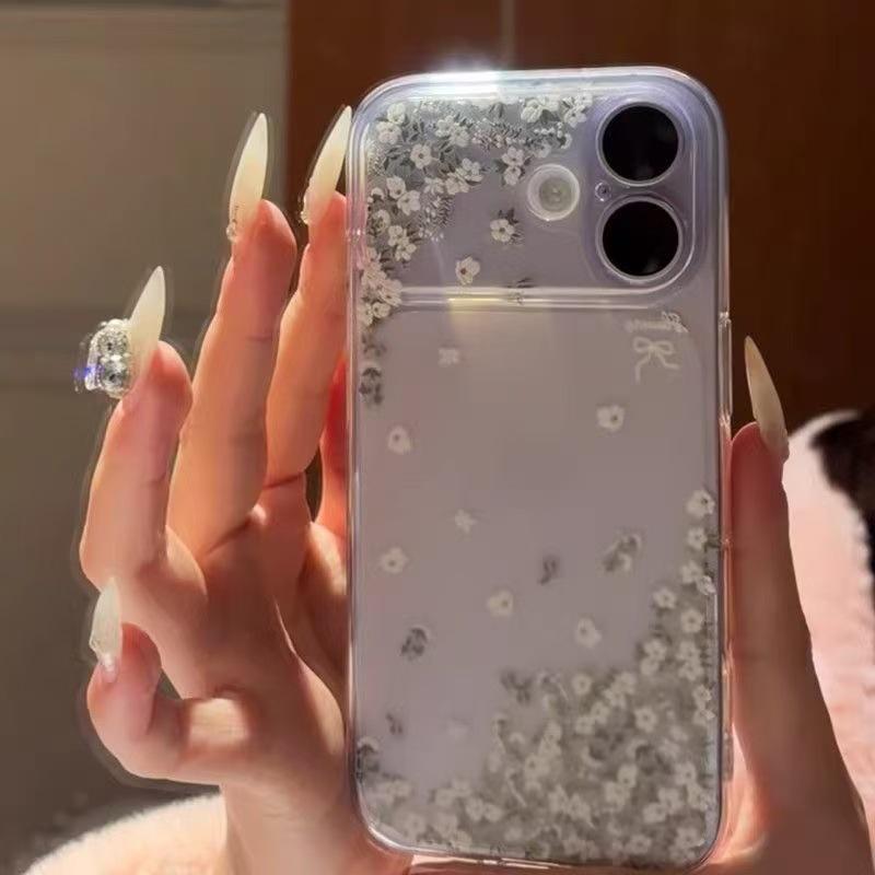Large Window Floral Pattern Phone Case for Apple 17, Fits iPhone 16/15Pro and 14/13; Soft iPhone 12 Flower Design
