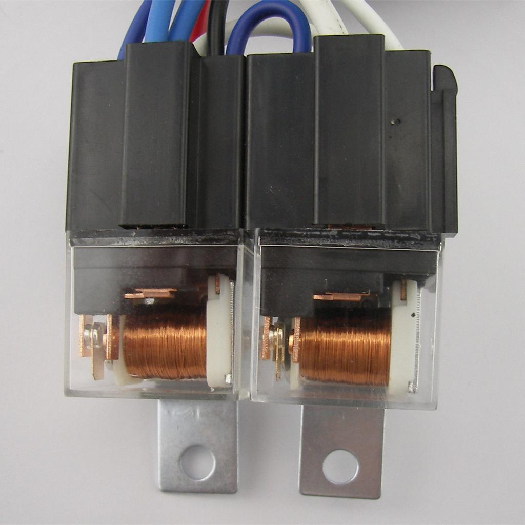 Ceramic H4 Headlight Relay Wiring Harness 4 Headlamp Bulbs Socket Fix Dim Light