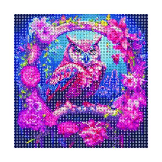 1 Set DIY Diamond Painting Kit Exquisite Owl Pattern Rhinestone Picture Craft Set for Home Decoration
