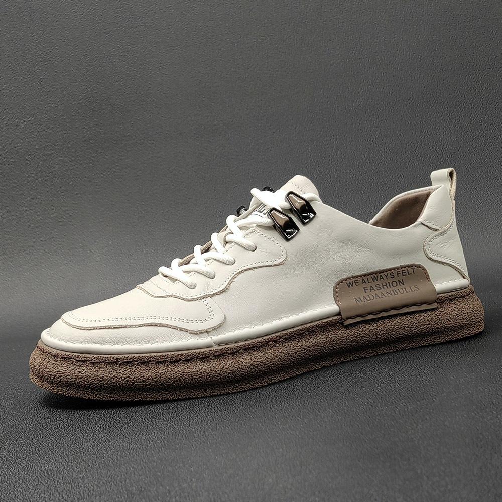 

Board shoes large size casual shoes genuine leather flat shoe size shoes 43 темно-коричневого кольору