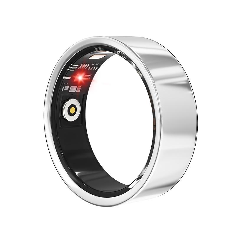 Men s and Women s Smart Ring Health Tracker Waterproof Fitness Tracker with Steel Case Lightweight at Ounces/grams