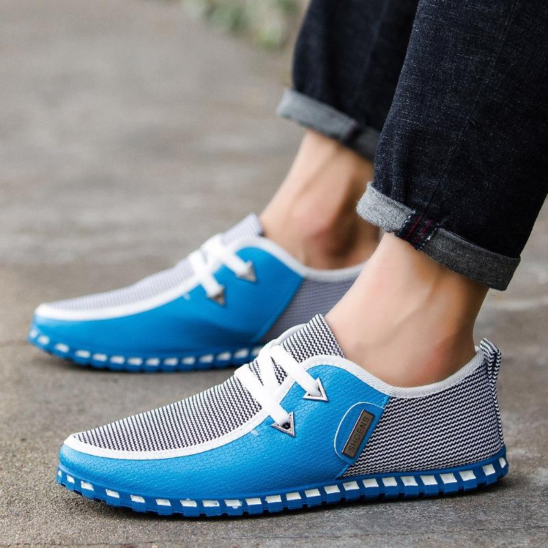 Mode Modisch Prägnant Herrenschuhe Lässig Flachboden Rutschfest Schuh Atmungsaktiv Weichsohlige Freizeitschuhe für Herren Geeignet zum Autofahren