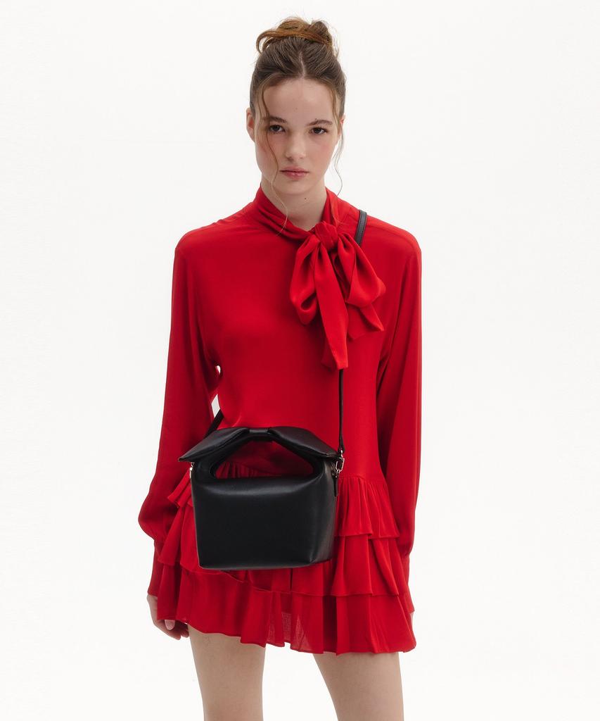 Bowtique Lindsey Bow Ribbon Two-Way Bag_Black