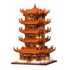Lego-Compatible Micro-Particles: Yellow Crane Tower Suzhou Garden Chinese-Style Building Blocks