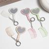 Heart Shaped Mirror Compact Grooming Set Mini Fine Tooth Comb Bag Hanging Charm  Casual Occasions