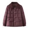 Warm Cotton Padded Jacket with Stylish Lapel for Middle-Aged and Elderly Women