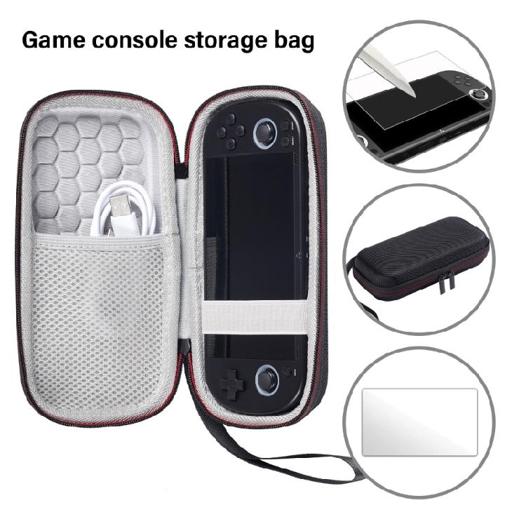 Advanced Protective Storage Bag Organizers For Trimui Lightweight Carry Case Plus Tempered Glass Film Screen Protector