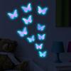 Yousheng Glow in The Dark Butterfly Wall Decals, Luminous Butterfly Stickers, Colorful Removable Self-Adhesive Decals for Girls Bedroom, Kids Baby