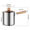 Oil Fryers Pot With Detachable Basket Stainless Steel Deep Fryers Frying Baking Pastry Tools Kitchen Cookware Easy to Use