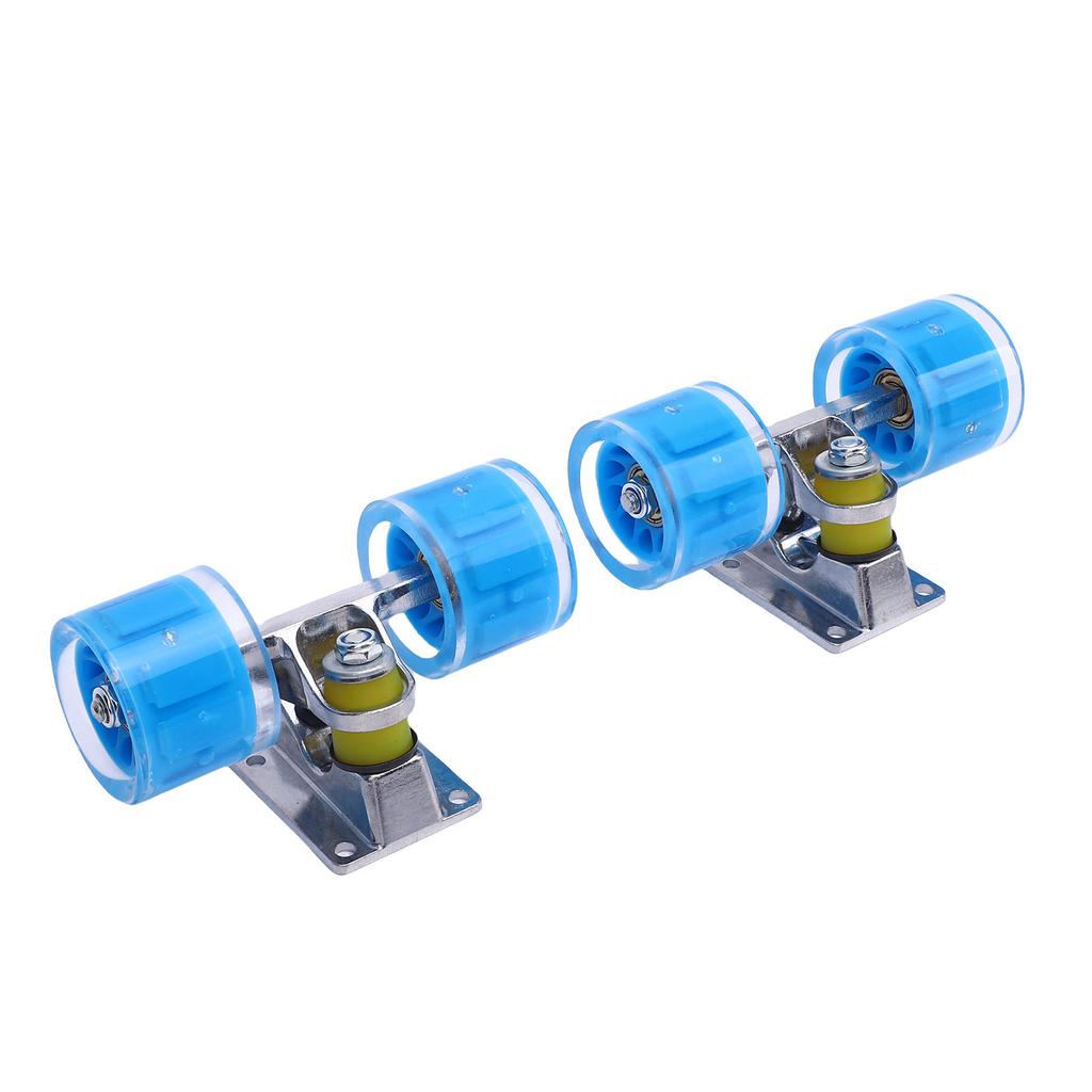 1 Pair   Trucks and Wheels PU Longboard 3.2 Inch Trucks Wheels Combo Set for Cruiser Aluminum Alloy 55x45mm