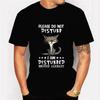 Men's T-shirt Please Do Not Disturb I Am Disturbed Enough Already Kawaii T Shirt Men Women Tshirt Angry Cat Male Classic T-shirt