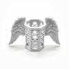 Desktop Angel Wing Ornament Plastic Angel Wings Pen Holder Hollow Decorative Makeup Brush Holder Stable Desk Organizer Office