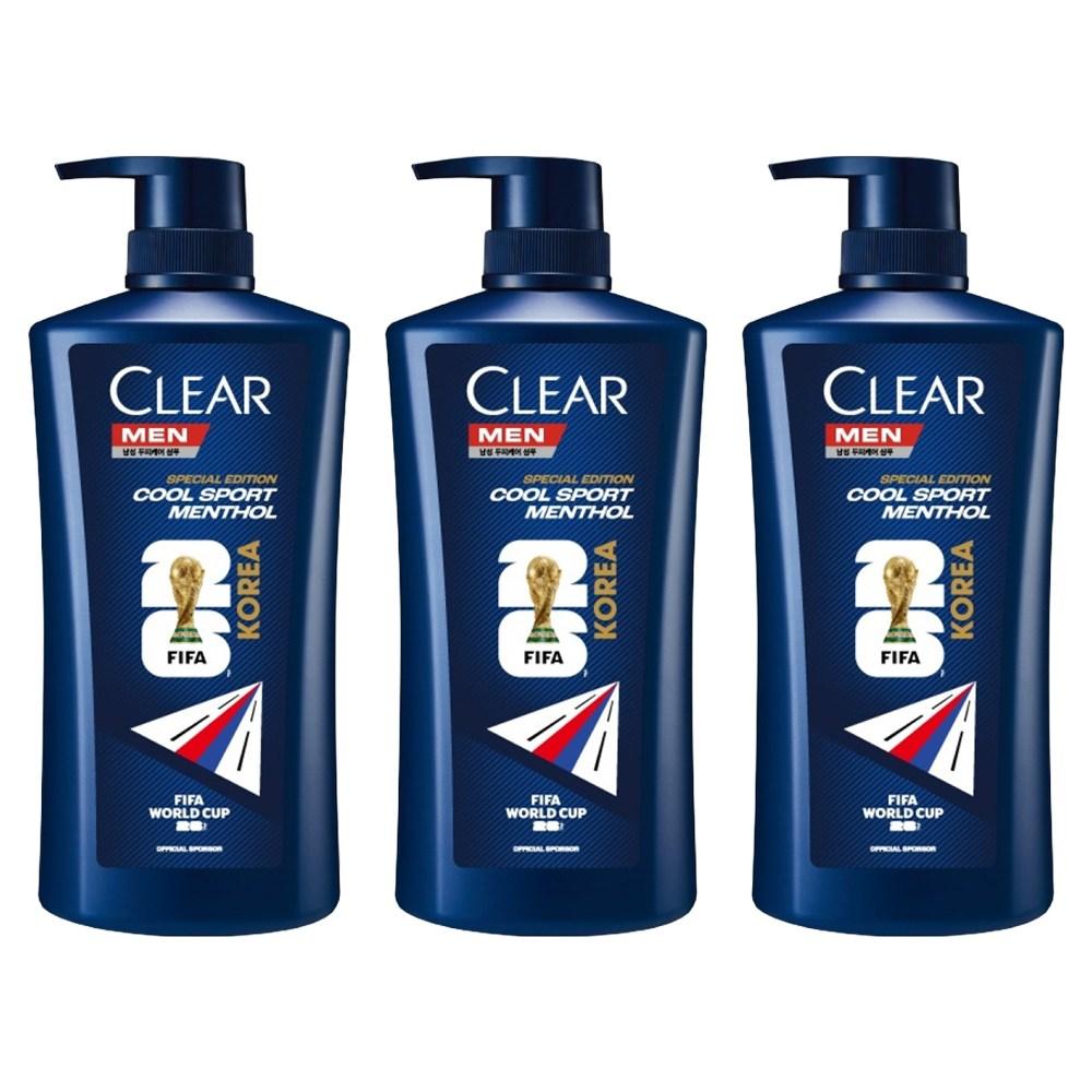 FIFA Clear Men Cool Sports Menthol Shampoo World Cup 26 Limited Package Edition 3 Pcs 650ml