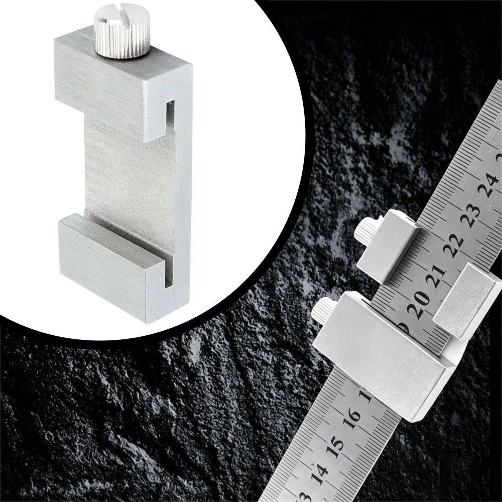 Steel Positioning Limit Block Durable Adjustable Measuring Marking Gauge Lightweight Ruler Scriber Locator Line Marking