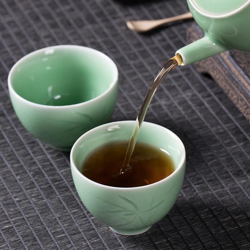 MOZHOU Longquan Celadon Tea Set (One Pot, Six Cups)