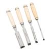 Chisel Set for Woodworking 4 Pcs with Thicker Blades Ready To Use Out of Box for Efficient Carving and Shaping