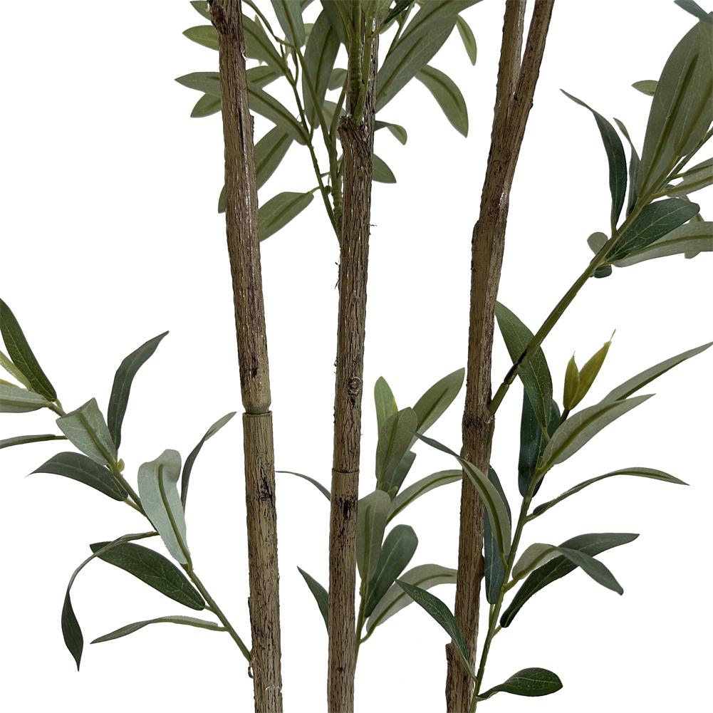 US SArtificial Olive Tree Faux Silk Plant 6FT Tall Artificial Olive Trees Indoor With Natural Wood Trunk Lifelike Fruit For Home