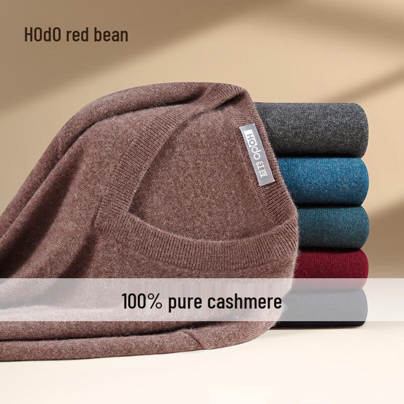 Red Bean Men's 100% Pure Cashmere V-Neck Pullover