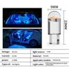 5Pcs T10 Glass Housing Light Led Car Bulb Wedge License Plate Lamp Dome Light
