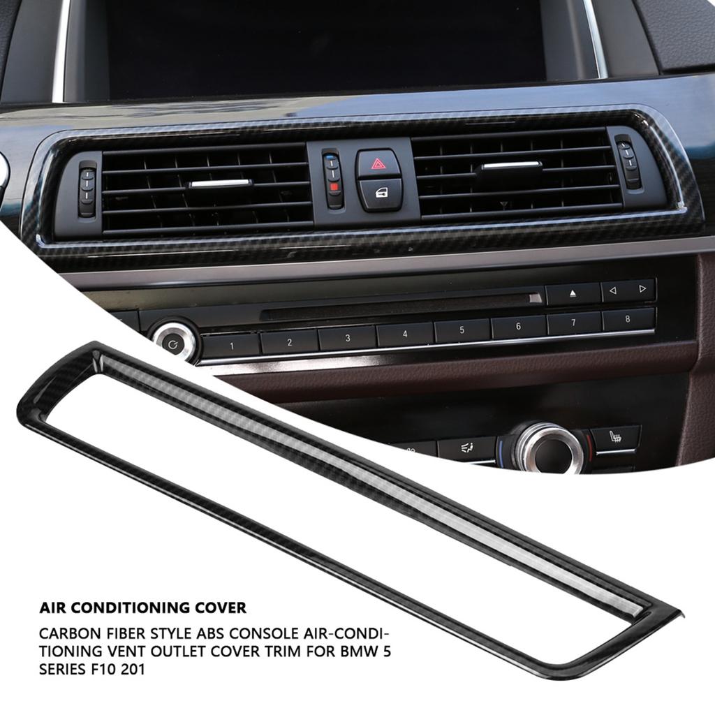 Carbon Fiber Style Console Air Conditioning Vent Outlet Cover Trim for 5 Series F10 11‑16